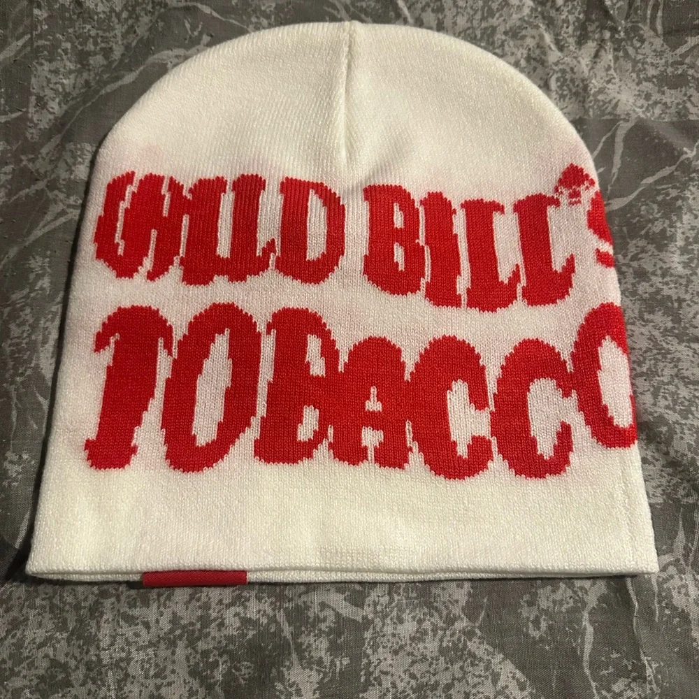 Wild Bills Beanie White and Red